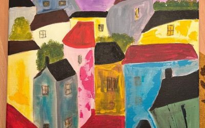 Experimentieren mit Farbe und Form – Thema Häuser